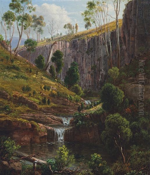 Ravine Near Glenlyon, Upper Loddon Oil Painting by Eugen von Guerard