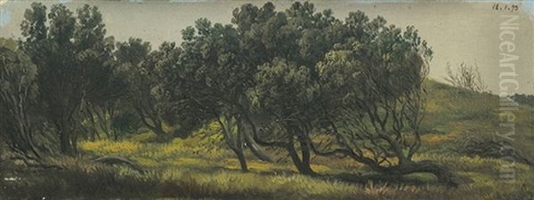 Honeysuckles Cape Schanck Oil Painting by Eugen von Guerard