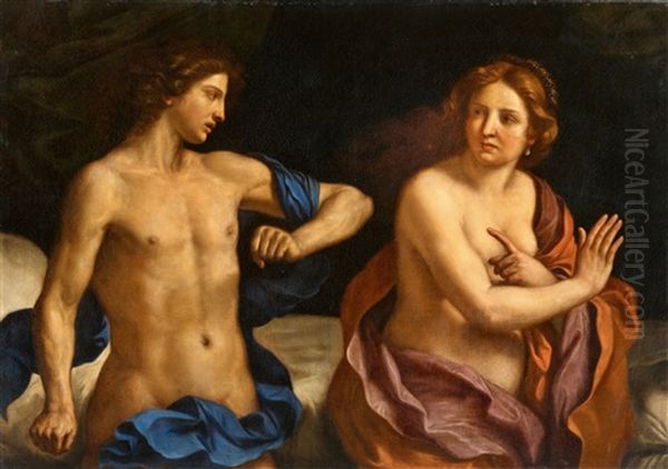 Amnon And Tamar Oil Painting by  Guercino