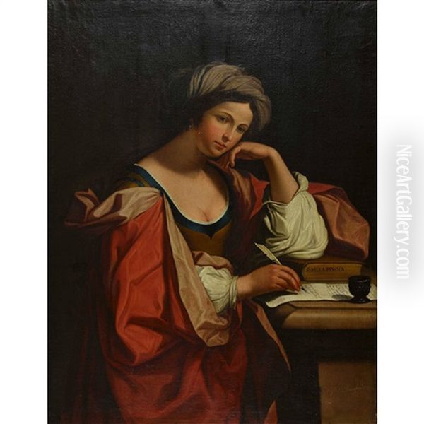 Sibilla Persica Oil Painting by  Guercino