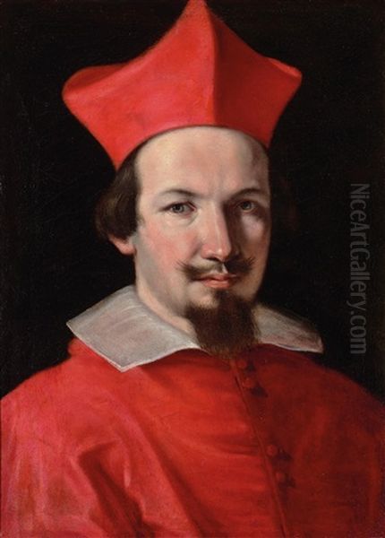 Portrait Of Cardinal Bernardino Spada Oil Painting by  Guercino