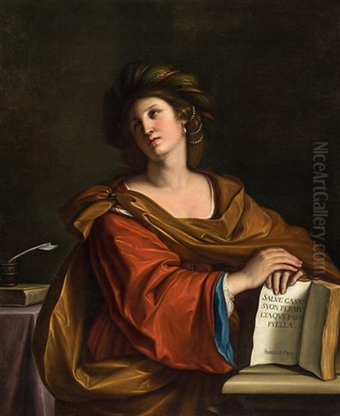 The Samian Sibyl Oil Painting by  Guercino