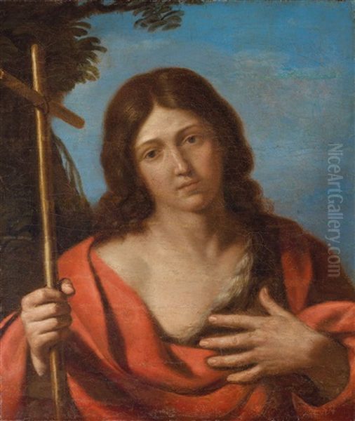 Saint John The Baptist Oil Painting by  Guercino