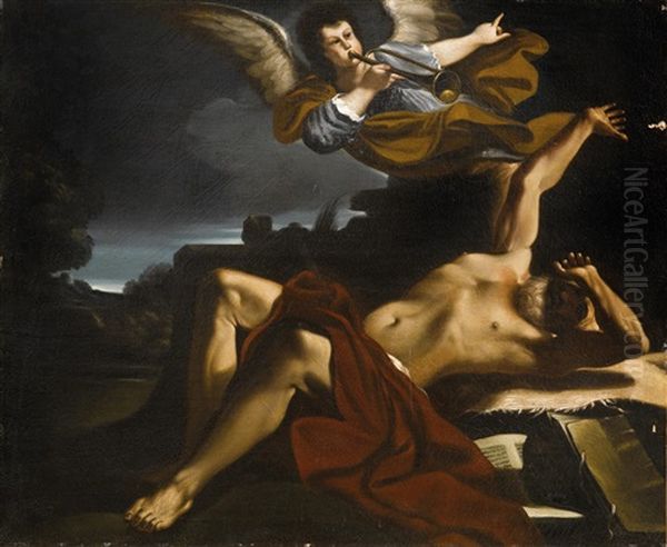 The Vision Of Saint Jerome Oil Painting by  Guercino