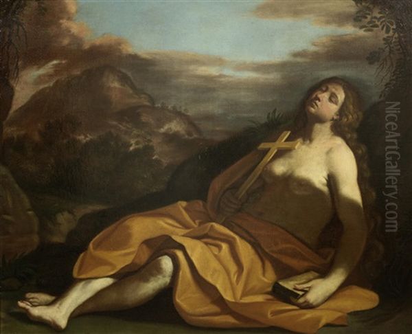 The Penitent Magdalen Oil Painting by  Guercino