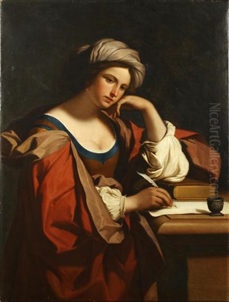 The Persian Sybil Unframed Oil Painting by  Guercino