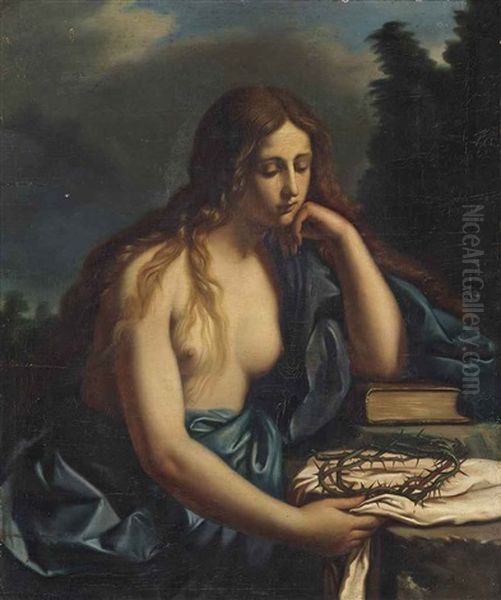 The Penitent Magdalene by  Guercino