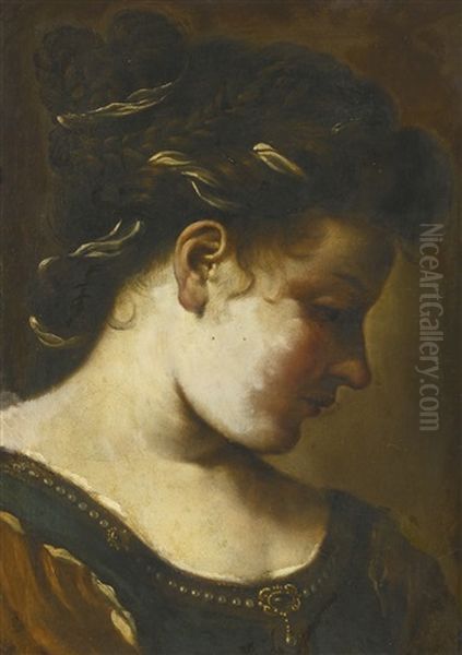 Portrait Of A Lady by  Guercino