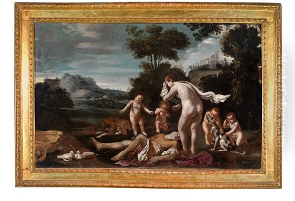 Der Tod Des Adonis Oil Painting by  Guercino