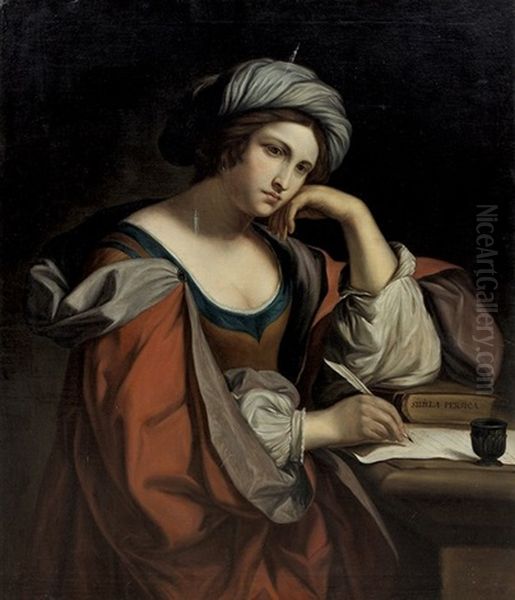 Sibilla Persica Oil Painting by  Guercino