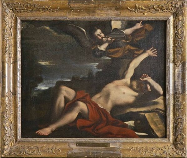 Die Vision Des Heiligen Hieronymus Oil Painting by  Guercino