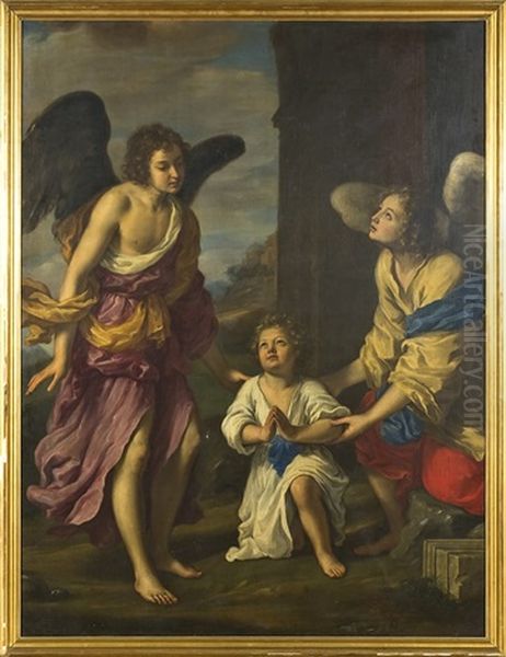 I Santi Angeli Custodi Oil Painting by  Guercino