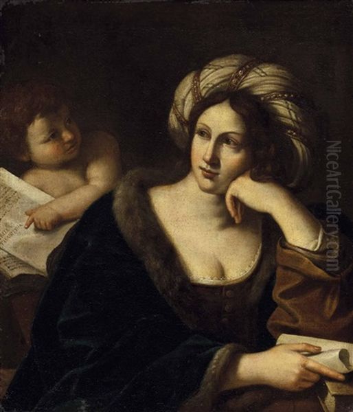 Sibilla Tiburtina (die Sibylle Von Tivoli Bei Rom) Oil Painting by  Guercino