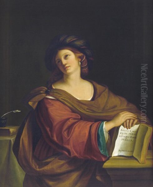 Sibylla Samia (samische Sibylle) Oil Painting by  Guercino