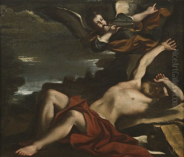 The Vision Of Saint Jerome Oil Painting by  Guercino