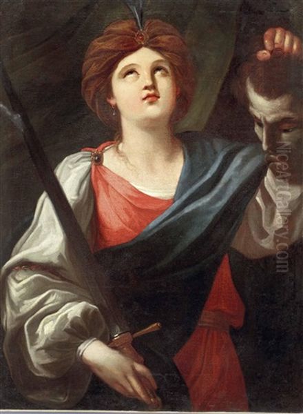 Judith Mit Dem Haupt Des Holofernes Oil Painting by  Guercino