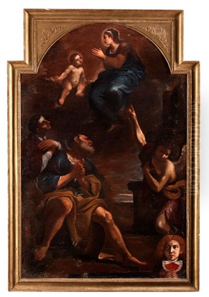 Verehrung Der Heiligen Maria Als Furbitterin Oil Painting by  Guercino