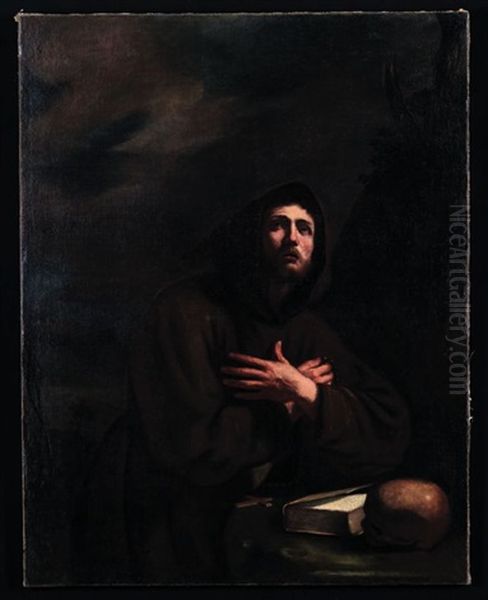 Saint Francois En Priere Oil Painting by  Guercino