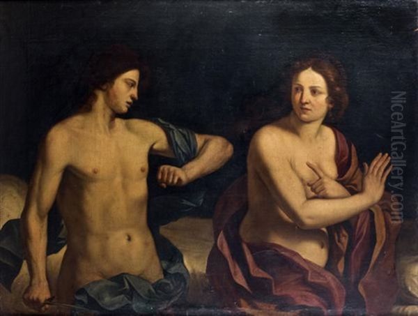 Amnon Et Thamar Oil Painting by  Guercino