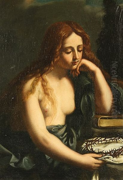 Penitent Magdalen Oil Painting by  Guercino