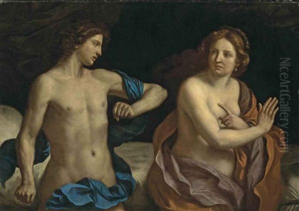 Amnon And Tamar Oil Painting by  Guercino