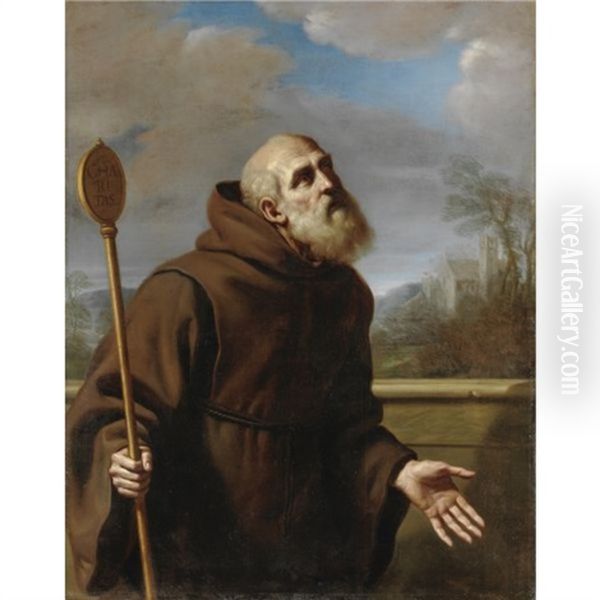 San Francesco Da Paola Oil Painting by  Guercino