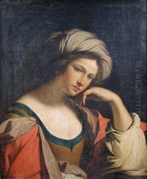 Sambethe, The Persian Sibyl Oil Painting by  Guercino