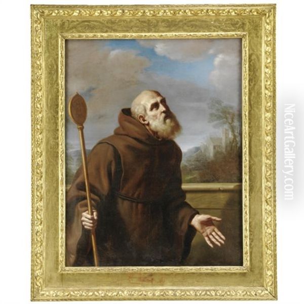 San Francesco Da Paola Oil Painting by  Guercino