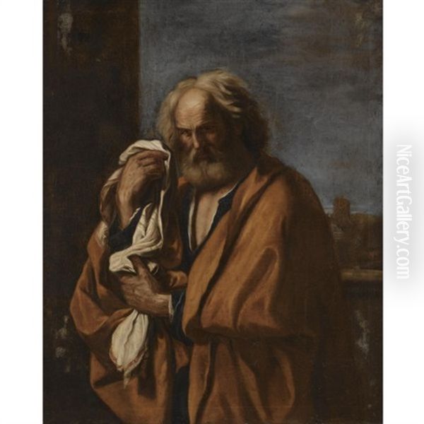 The Penitent Saint Peter Oil Painting by  Guercino