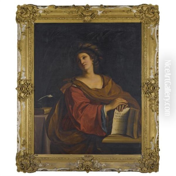 Cento Bolognathe Samian Sybil Oil Painting by  Guercino