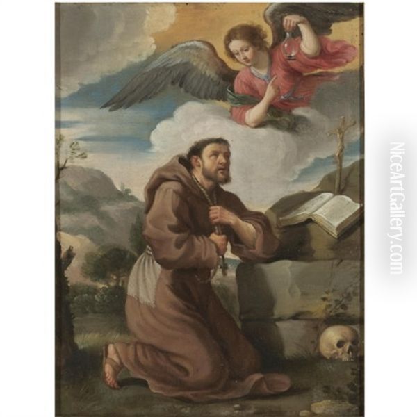 Saint Francis Oil Painting by  Guercino