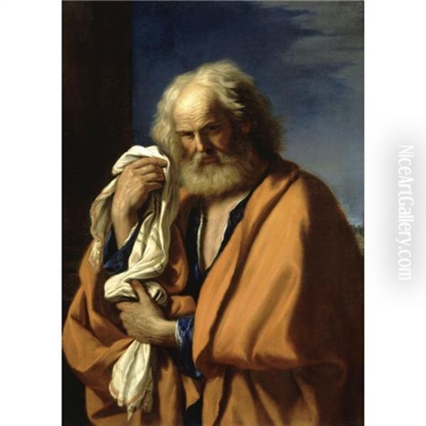 Saint Peter Penitent Oil Painting by  Guercino