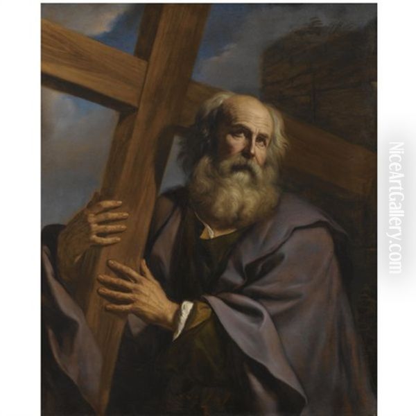 Saint Andrew Bearing His Cross Oil Painting by  Guercino