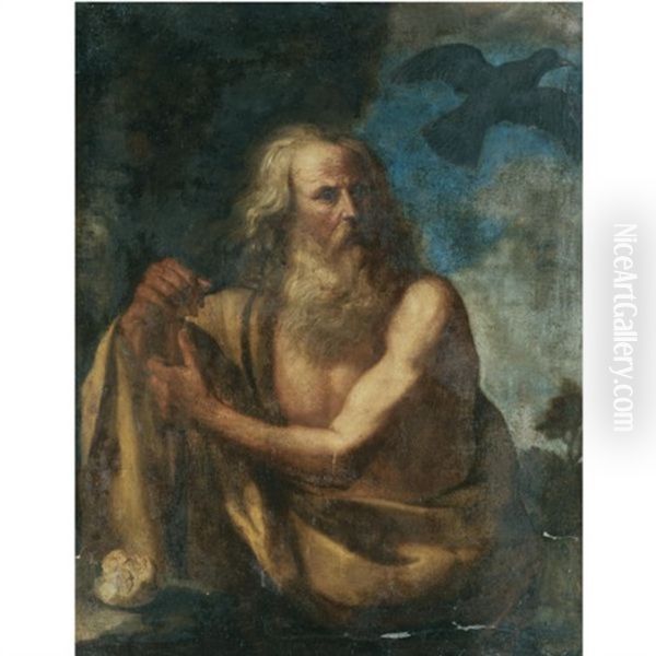 Saint Paul The Hermit Oil Painting by  Guercino