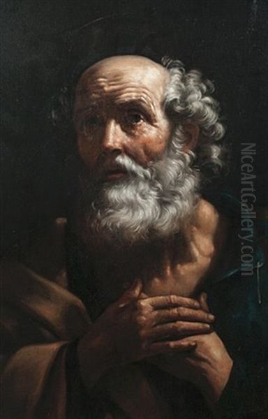 Portrait Of A Saint Oil Painting by  Guercino