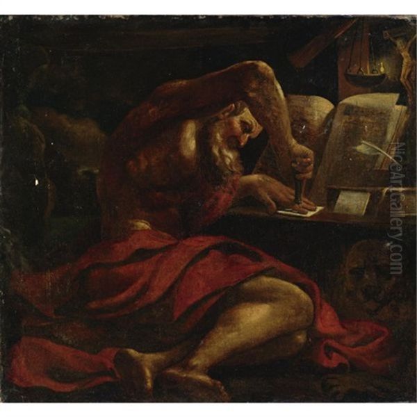 Saint Jerome Oil Painting by  Guercino