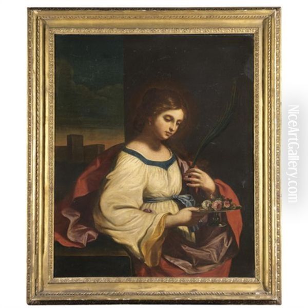 Saint Agatha Oil Painting by  Guercino