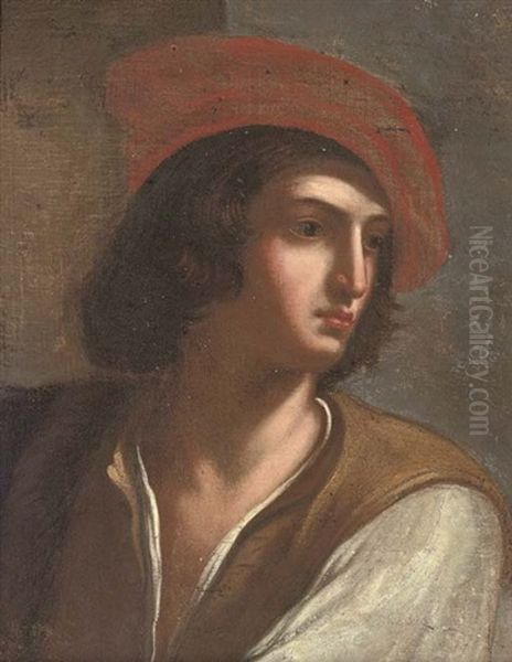 The Boy David Oil Painting by  Guercino