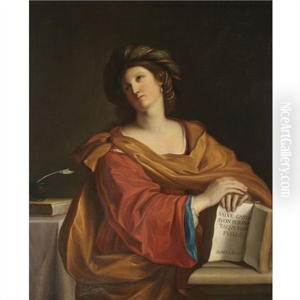 The Samian Sybil Oil Painting by  Guercino