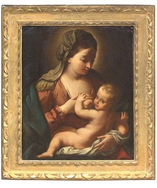 Madonna Lactans Oil Painting by  Guercino