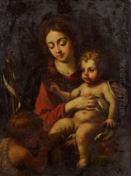 Madonna Mit Kind Oil Painting by  Guercino