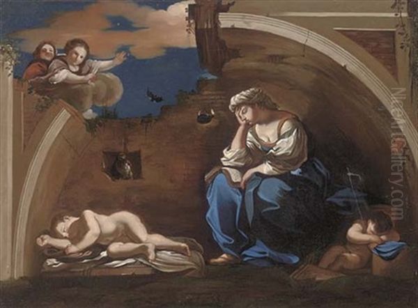 An Allegory Of Night Oil Painting by  Guercino