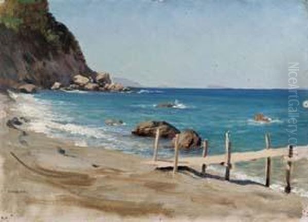 La Spiaggia Di Terracina Oil Painting by Stefan W. Bakalowicz