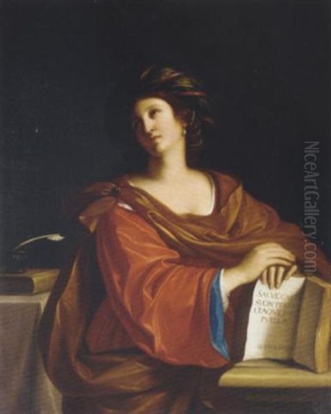 The Samia Sybil Oil Painting by  Guercino