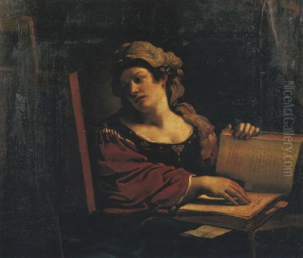 Sibilla Oil Painting by  Guercino