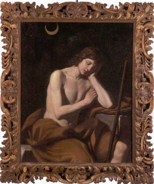 Saint John The Baptist Oil Painting by  Guercino