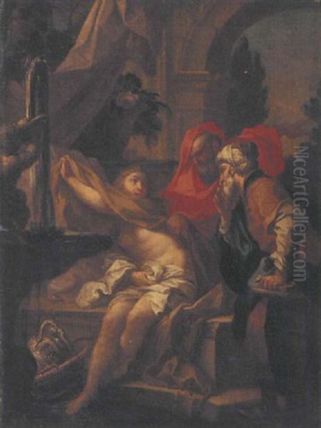 The Raising Of Lazarus Oil Painting by  Guercino