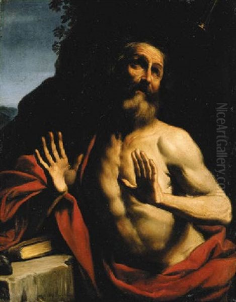 The Vision Of Saint Jerome Oil Painting by  Guercino