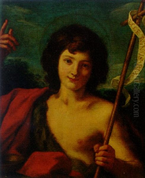 The Infant Saint John The Baptist Oil Painting by  Guercino