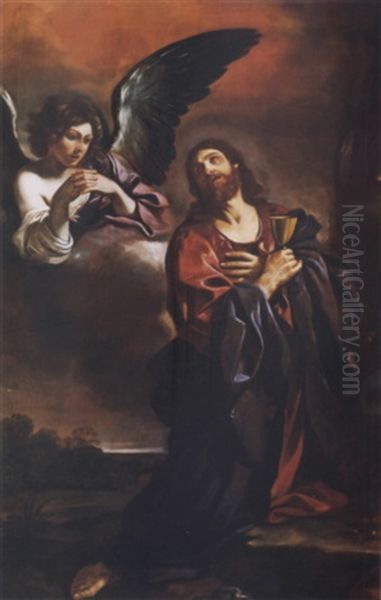 Christ In The Garden Of Gethsemane Oil Painting by  Guercino